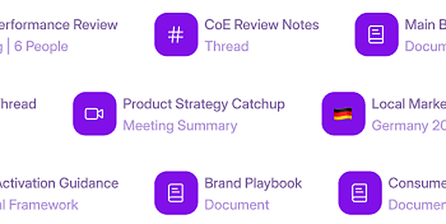 Documents, threads and meetings unified in one place